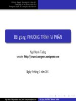 Bài giảng phương trình vi phân ( ngô mạnh tường )   chương 1