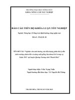 Nghiên cứu ảnh hưởng của liều lượng phân ka ly đến sinh trưởng, phát triển và năng suất giống lúa thơm DA1 trong vụ xuân 2015  tại huyện quảng xương, tỉnh thanh hóa 