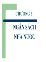 Bài giảng tài chính tiền tệ   chương 6  ngân sách nhà nước