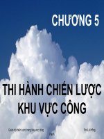 Bài giảng quản trị chiến lược trong khu vực công  chương 5   ths  lê hồng hạnh 