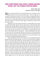 GIẢI PHÁP NÂNG CAO CHẤT LƯỢNG NGUỒN NHÂN lực 