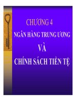 Bài giảng tài chính tiền tệ   chương 4  ngân hàng trung ương và chính sách tiền tệ