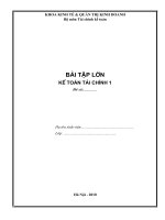 Các bài tập về kế toán tài chính 