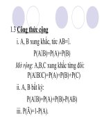 Giáo án xác xuất thống kê   chương 1  xác suất của biến cố ngẫu nhiên 1 