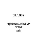 Bài giảng thị trường tài chính và các định chế tài chính  chương 7   GV  nguyễn thu hà