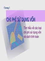 Bài giảng chi phí sử dụng vốn