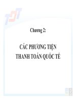 Bài giảng về các PHƯƠNG TIỆN THANH TOÁN QUỐC tế 