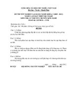 Đề thi đáp án lý thuyết lắp đặt thiết bị cơ khí năm 2012 (mã đề LT1) 