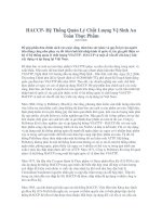 HACCP  hệ thống quản lý chất lượng vệ sinh an toàn thực phẩm 