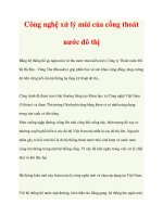 Công nghệ xử lý mùi của cống thoát nước đô thị 