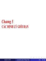 Bài giảng lý thuyết xác suất và thống kê toán  chương 5   mai cẩm tú 