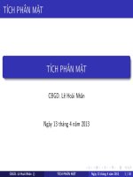 Bài giảng vi tích phân a2  chương 2   GV  lê hoài nhân