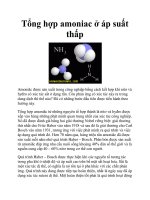 Tổng hợp amoniac ở áp suất thấp 