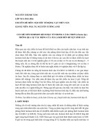 Chuyên đề nội tiết tố động vật thủy sản  cơ chế tiết hormon kích dục tố trong cá da trơn (clarias sp ) thông qua sự tác động của tia laser đến huyệt s 