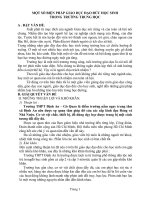 MỘT SỐ BIỆN PHÁP GIÁO DỤC ĐẠO ĐỨC HỌC SINHTRONG TRƯỜNG TRUNG HỌC