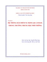 Hệ thống báo điểm tự động qua email trong trường trung học phổ thông 