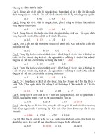 Trắc nghiệm xác suất thống kê