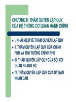 Bài giảng thẩm quyền hành chính  chương 2   GV  nguyễn minh tuấn