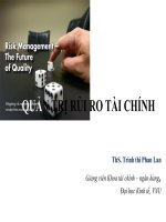 Bài giảng quản trị rủi ro tài chính   ths trịnh thị phan lan