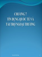 Bài giảng tài chính quốc tế  chương 7   ths  đỗ thị thu thủy