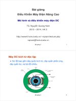 Bài giảng điều khiển máy điện nâng cao  bài giảng 2   TS  nguyễn quang nam