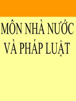 Bài giảng môn nhà nước và pháp luật