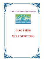Giáo trình xử lý nước thải   TS  nguyễn trung việt, TS  trần thị mỹ diệu (đồng chủ biên)