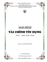 Giáo trình tài chính tín dụng  phần 1   ths  huỳnh kim thảo