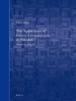 The application of islamic criminal law in pakistan
