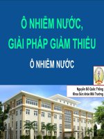 Bài giảng ô nhiễm nước, giải pháp giảm thiểu ô nhiễm nước