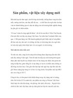 Sản phẩm, vật liệu xây dựng mới 