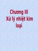 Chương III  xử lý nhiệt kim loại
