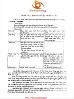 Câu hỏi lý thuyết luật tài chính luật ngân hàng 