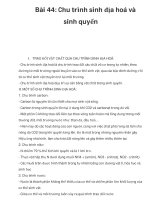 Bài 44  chu trình sinh địa hoá và sinh quyển 