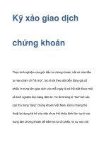 Kỹ xảo để giao dịch chứng khoán 