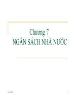 Bài giảng lý thuyết tài chính   chương 7  ngân sách nhà nước