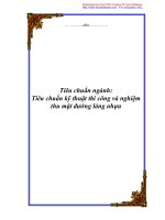 Tiêu chuẩn ngành  tiêu chuẩn kỹ thuật thi công và nghiệm thu mặt đường làng nhựa