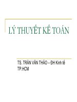 Bài giảng lý thuyết kế toán  chương 1   TS  trần văn thảo