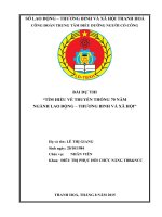 hướng dẫn làm bài thi viết tìm hiểu về truyền thống 70 năm ngành lao động  thương binh và xã hội 