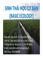 Bài giảng sinh thái học cơ bản  bài 1   TS  phạm đức toàn