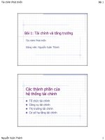 Bài giảng tài chính phát triển  bài 1   nguyễn xuân thành