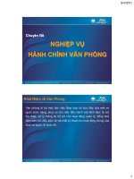 NGHIỆP vụ HÀNH CHÍNH văn PHÒNG