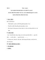 Giáo án công nghệ lớp 7   xác ĐỊNH THÀNH PHẦN cơ GIỚI của đất BẰNG PHƯƠNG PHÁP vê TAY, xác ĐỊNH độ ph của đất BẰNG PHƯƠNG PHÁP SO màu 