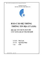 Báo cáo hệ thống thông tin địa lý (GIS)  xây dựng bản đồ cây xăng quận thanh khê 