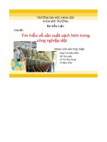 Đề tài  tìm hiểu về sản xuất sạch hơn trong công nghiệp dệt