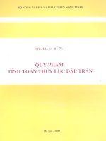 Quy phạm tính toán thủy lực đập tràn