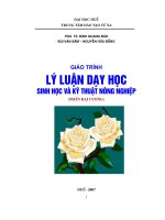 Giáo trình lý luận dạy học sinh học và kỹ thuật nông nghiệp  phần 1   đh huế