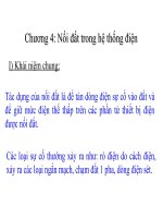 Bài giảng kỹ thuật cao áp  chương 4 nối đất trong hệ thống điện