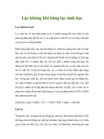 Lọc không khí bằng lọc sinh học 