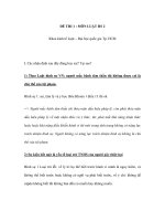 ĐỀ THI 1   môn LUẬT HS 2 khoa kinh tế luật đại học quốc gia tp  HCM 